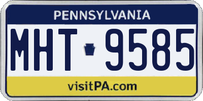 PA license plate MHT9585