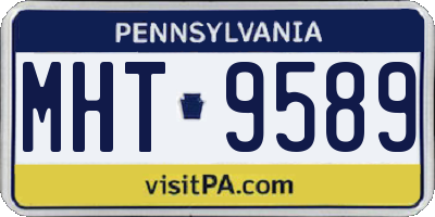 PA license plate MHT9589