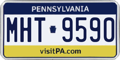 PA license plate MHT9590