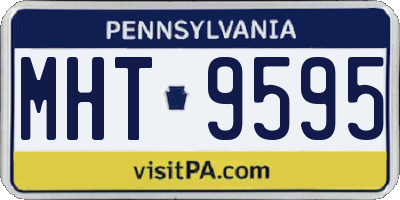 PA license plate MHT9595