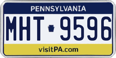 PA license plate MHT9596
