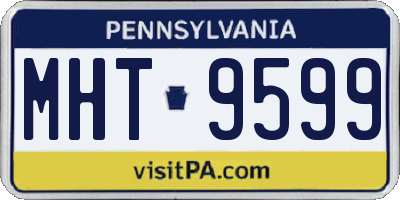 PA license plate MHT9599