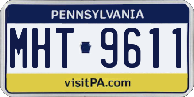 PA license plate MHT9611