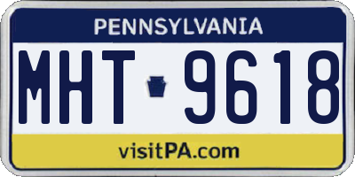 PA license plate MHT9618
