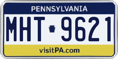 PA license plate MHT9621