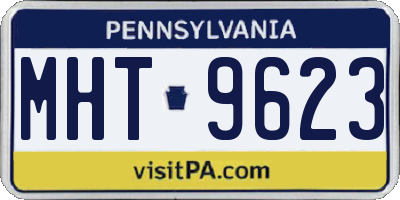 PA license plate MHT9623
