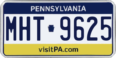 PA license plate MHT9625