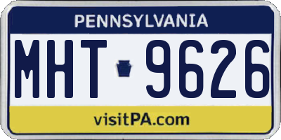PA license plate MHT9626
