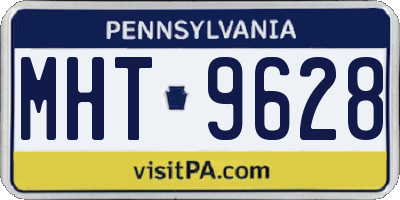 PA license plate MHT9628