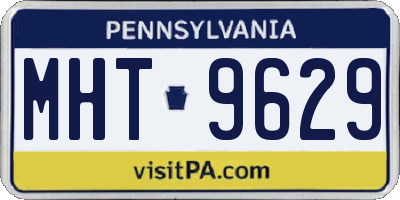 PA license plate MHT9629
