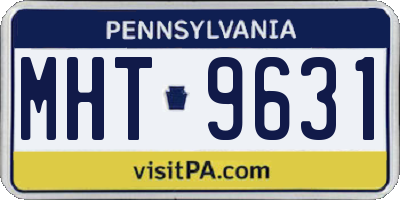 PA license plate MHT9631