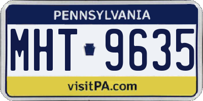 PA license plate MHT9635