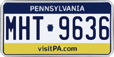 PA license plate MHT9636