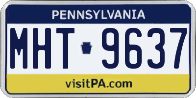 PA license plate MHT9637