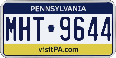 PA license plate MHT9644