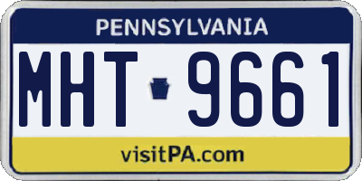 PA license plate MHT9661