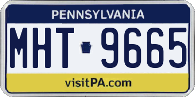 PA license plate MHT9665