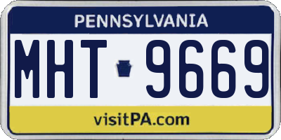 PA license plate MHT9669