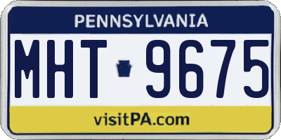 PA license plate MHT9675