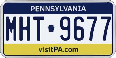 PA license plate MHT9677