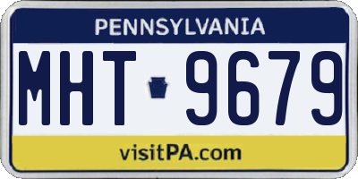 PA license plate MHT9679