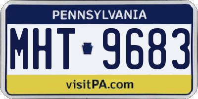 PA license plate MHT9683
