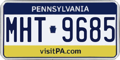 PA license plate MHT9685