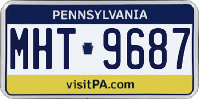 PA license plate MHT9687
