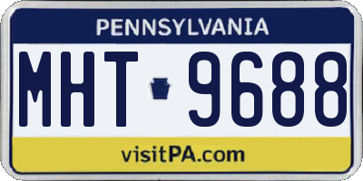 PA license plate MHT9688