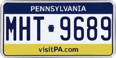 PA license plate MHT9689