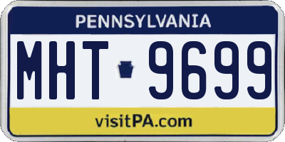PA license plate MHT9699
