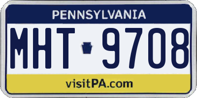 PA license plate MHT9708