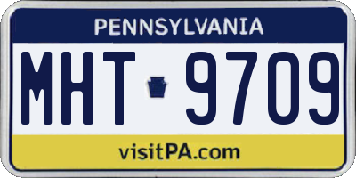 PA license plate MHT9709