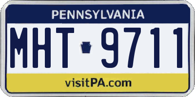 PA license plate MHT9711