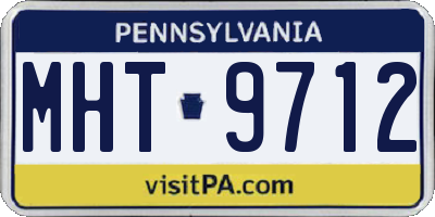 PA license plate MHT9712