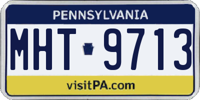 PA license plate MHT9713