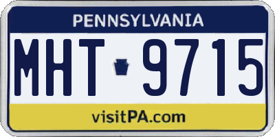 PA license plate MHT9715