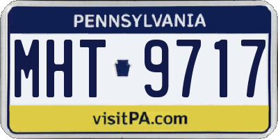PA license plate MHT9717