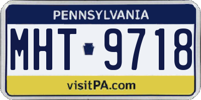 PA license plate MHT9718