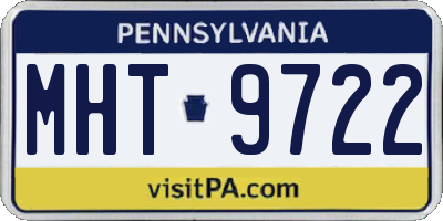 PA license plate MHT9722