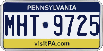 PA license plate MHT9725