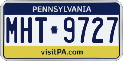 PA license plate MHT9727