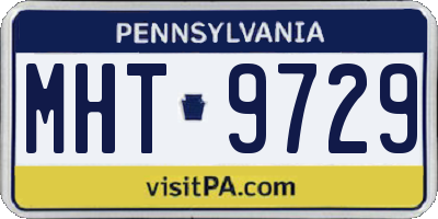 PA license plate MHT9729