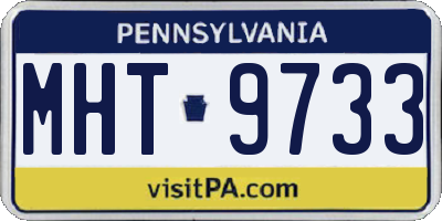 PA license plate MHT9733