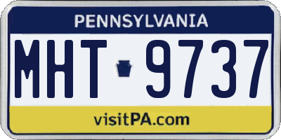 PA license plate MHT9737