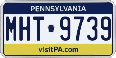 PA license plate MHT9739