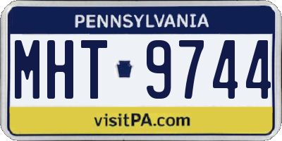 PA license plate MHT9744