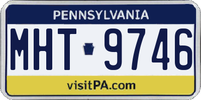 PA license plate MHT9746