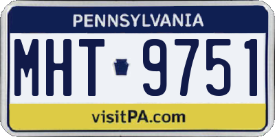 PA license plate MHT9751