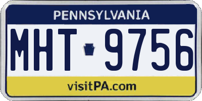 PA license plate MHT9756